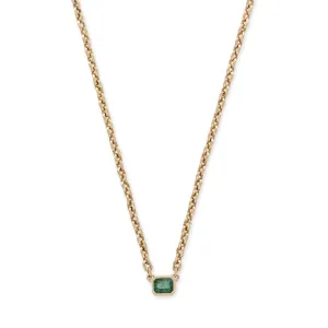 EMERALD BAGUETTE NECKLACE