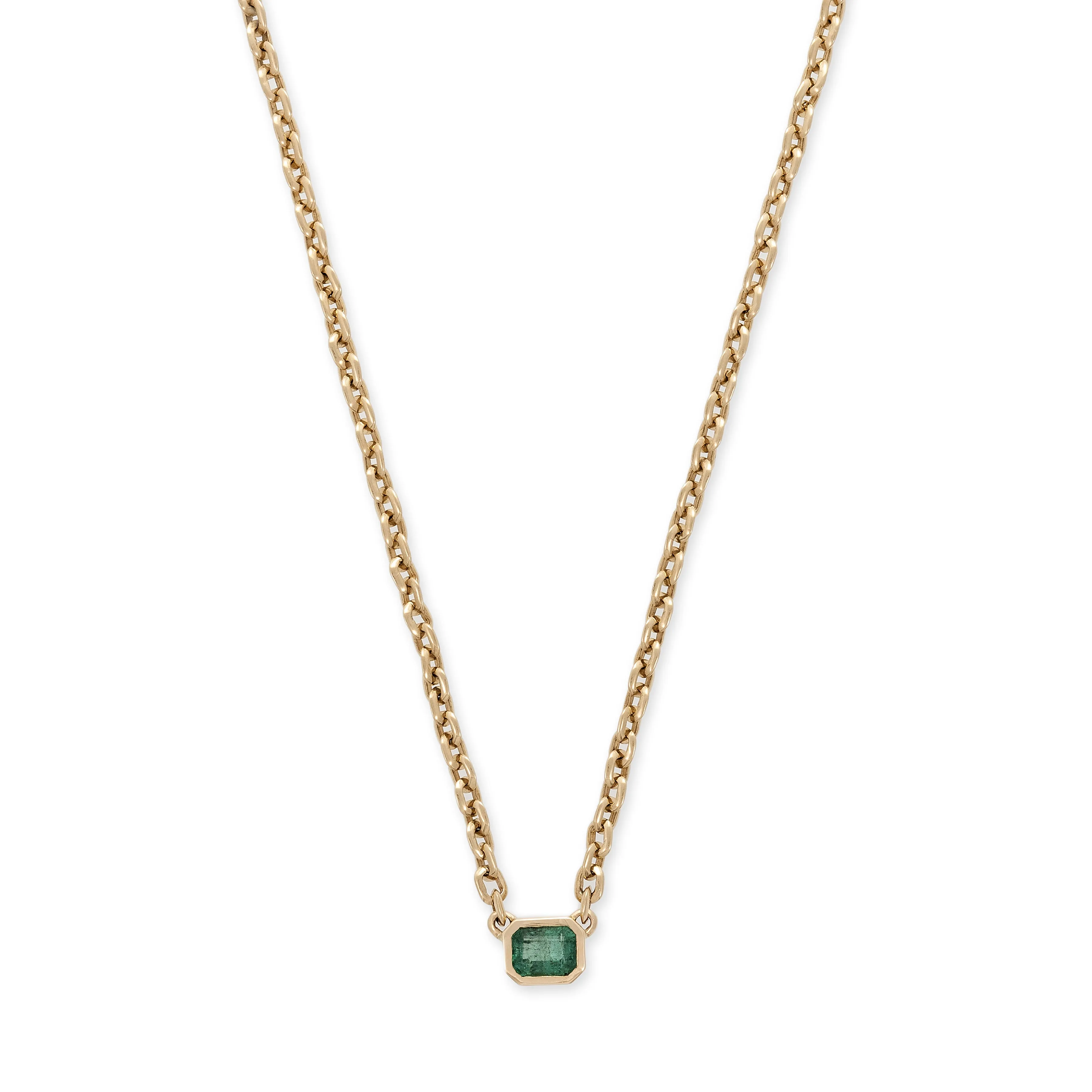 EMERALD BAGUETTE NECKLACE