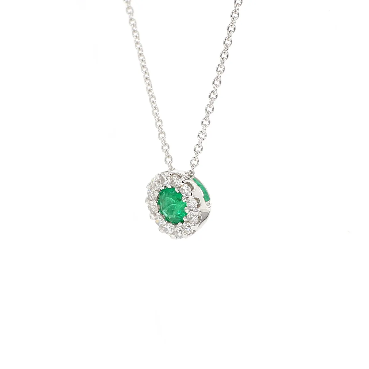 Emerald Halo Pendant