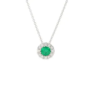 Emerald Halo Pendant