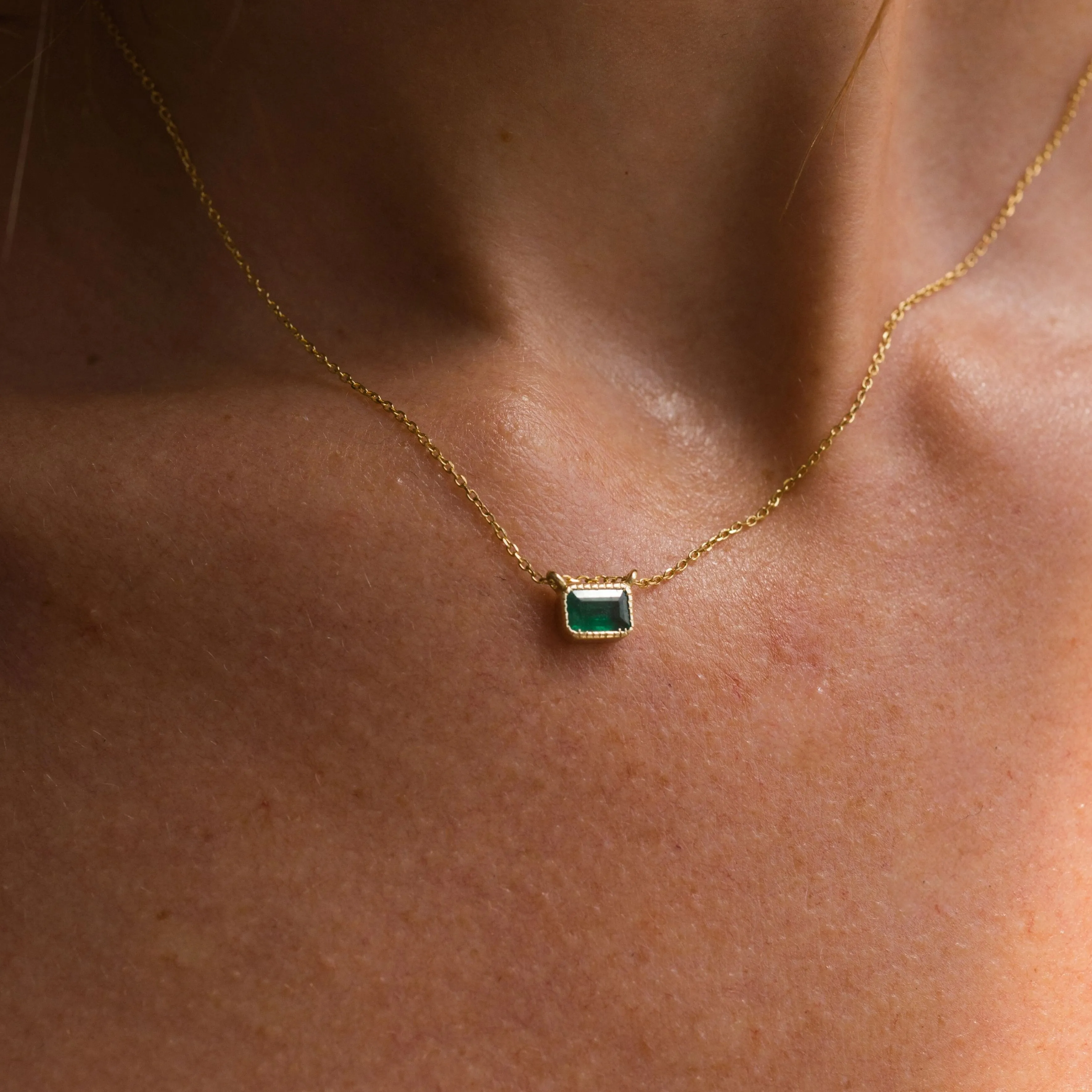 Emerald Lexie Necklace (ready to ship option)*