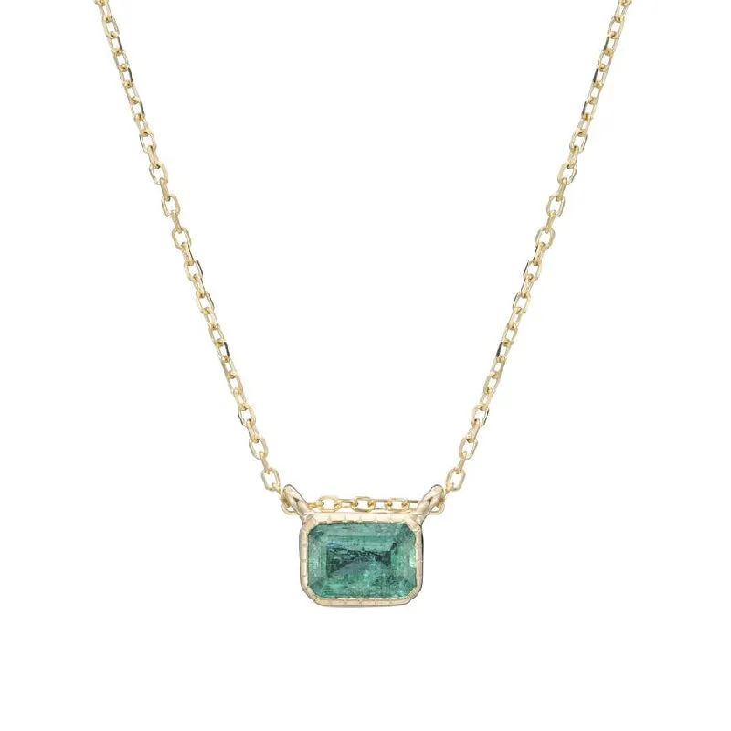 Emerald Lexie Necklace (ready to ship option)*