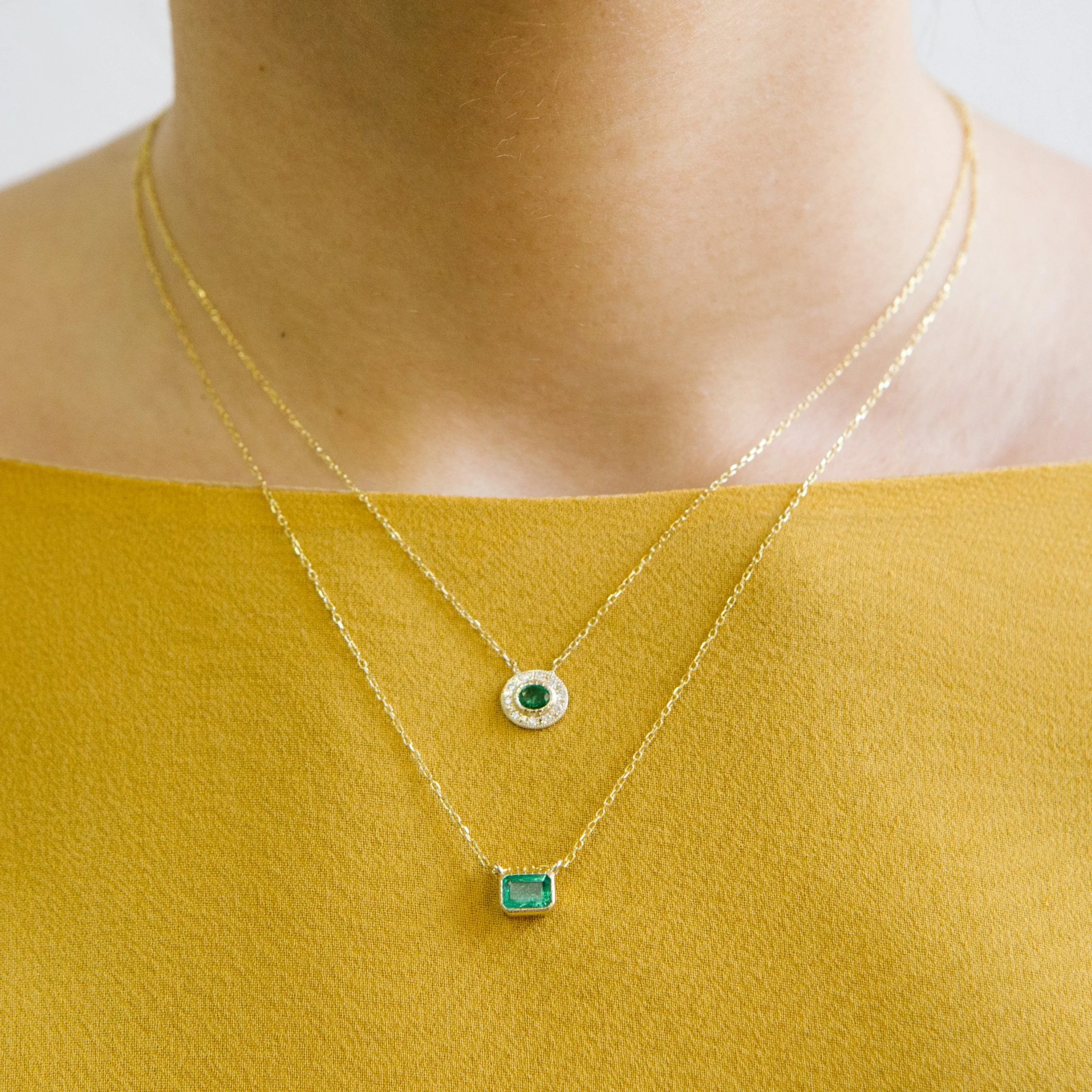 Emerald Lexie Necklace (ready to ship option)*