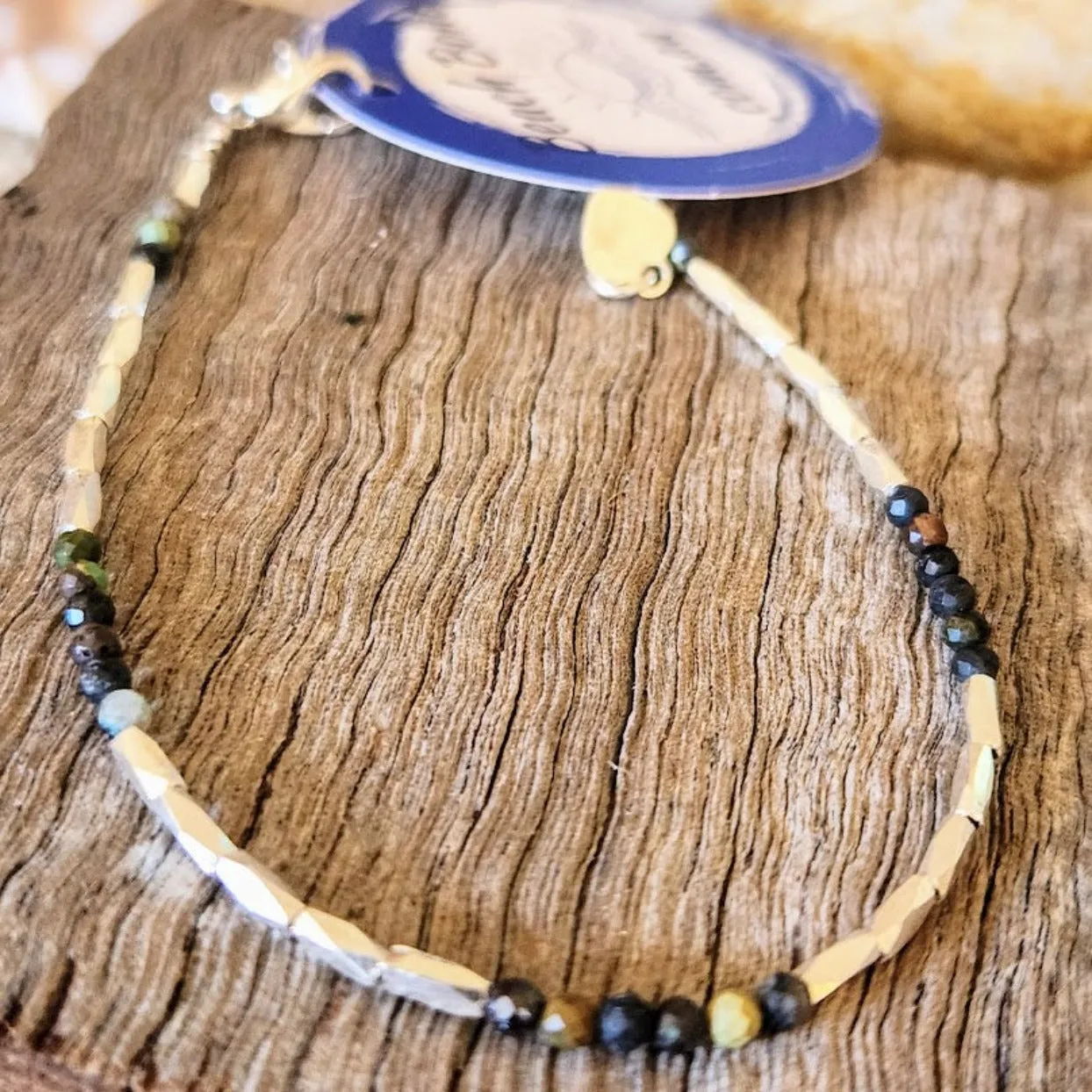 FACETED HILLTRIBE TURQUOISE BRACELET