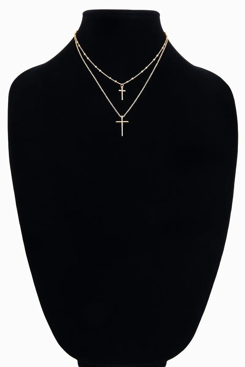 Gold Layered Cross Necklace