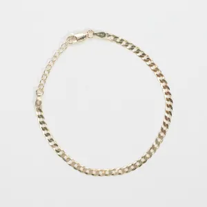 Gold Plated Flat Curb Bracelet
