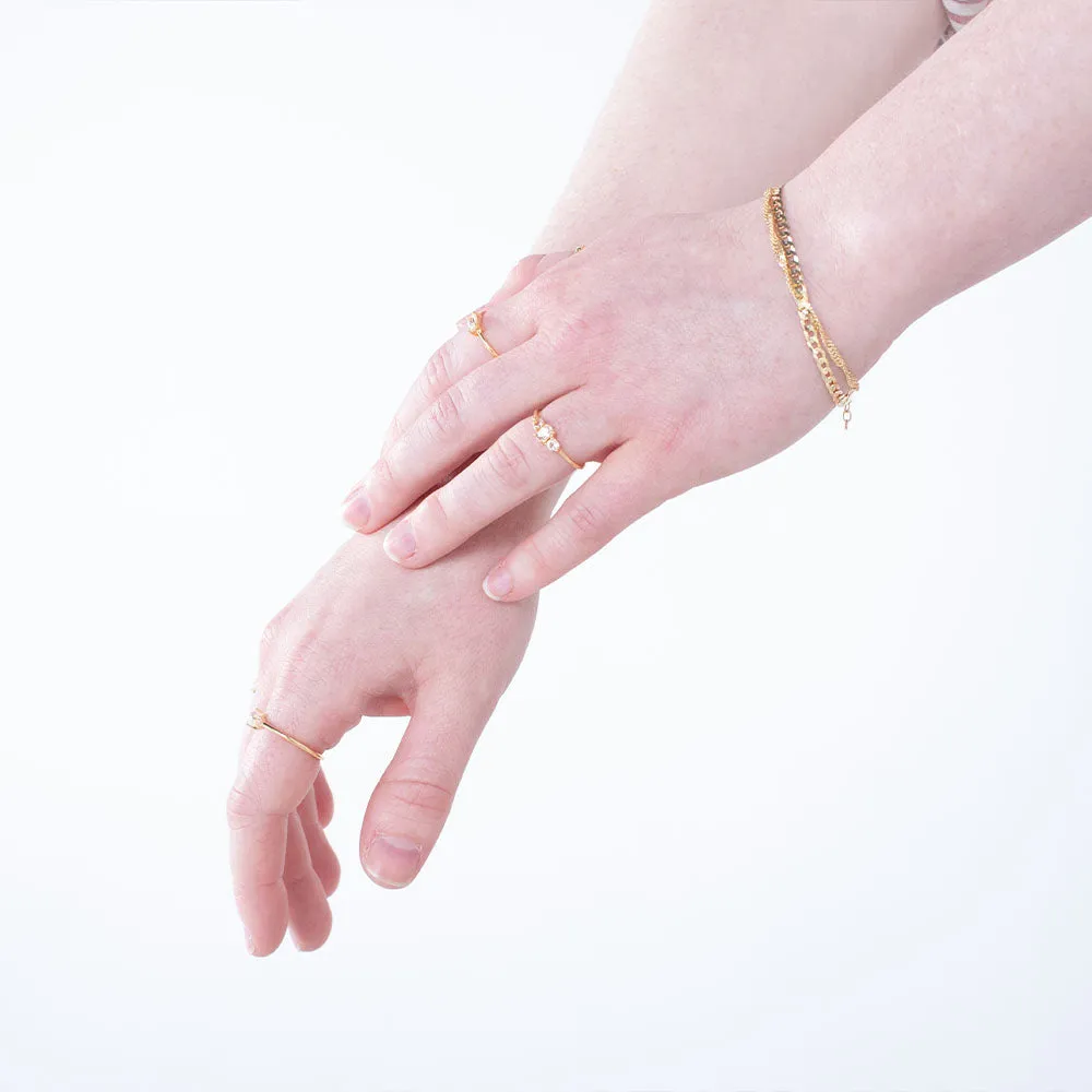 Gold Plated Flat Curb Bracelet