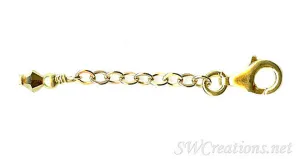 Golden Heart Breaker Crystal Bracelet Extender
