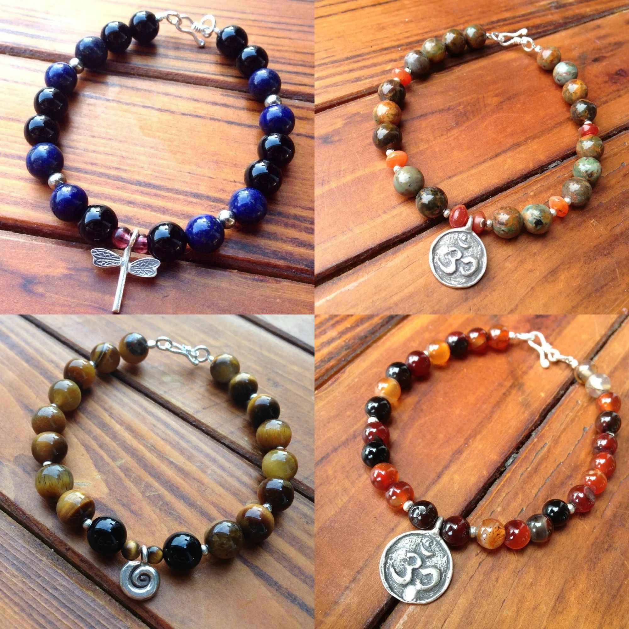 Hand Made Tibetan Spiral Mala With Coral And Amethyst Beads Bracelet