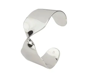 Heavy Wide Twist Flat Cuff Bangle