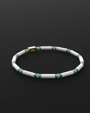 Howlite   Turquoise Bracelet 4mm | PIPE