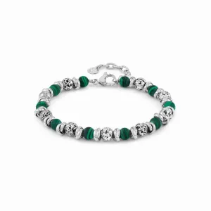 Instinct Malachite Bracelet - Green/Silver - 027919/045