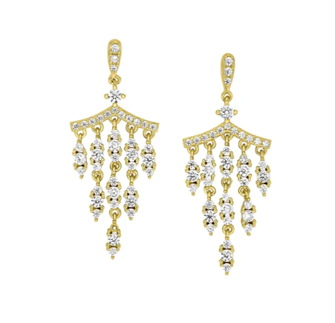 Kelly Waters Gold Plated CZ Chandelier Earrings (SI6040)