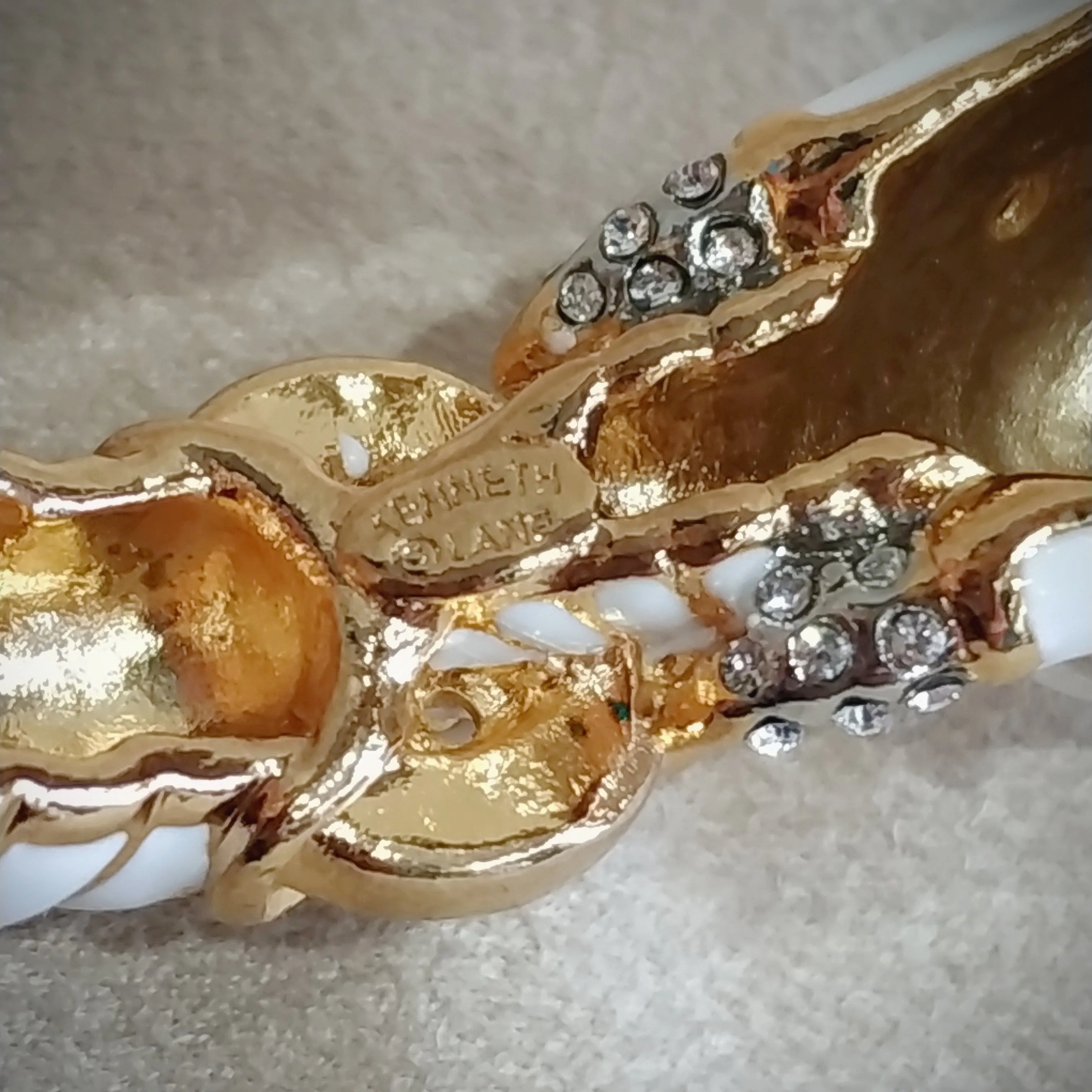 Kenneth Jay Lane White Elephant Bracelet