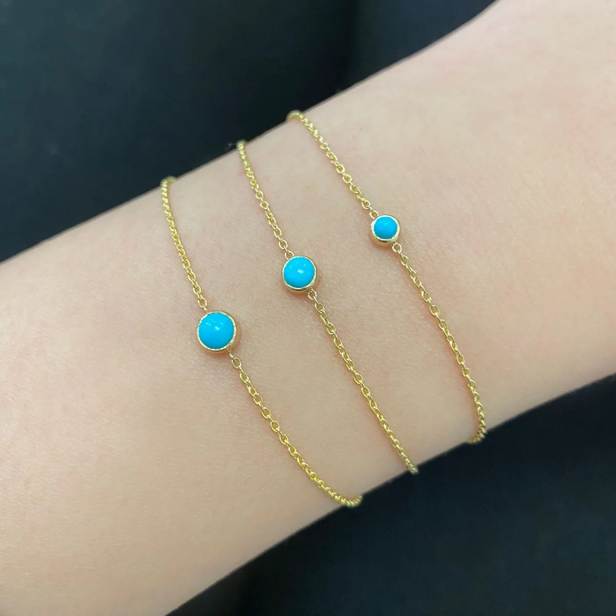 Kids Turquoise Solitaire Bracelet