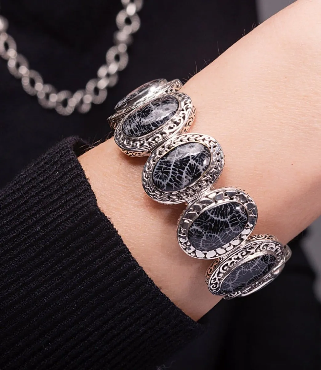 Kind Heart Bangle™ in Black Indonesian Coral