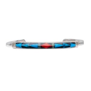 Kingman Turquoise, Black Jade, Opal, & Spiny Oyster Bracelet | Artisan Handmade