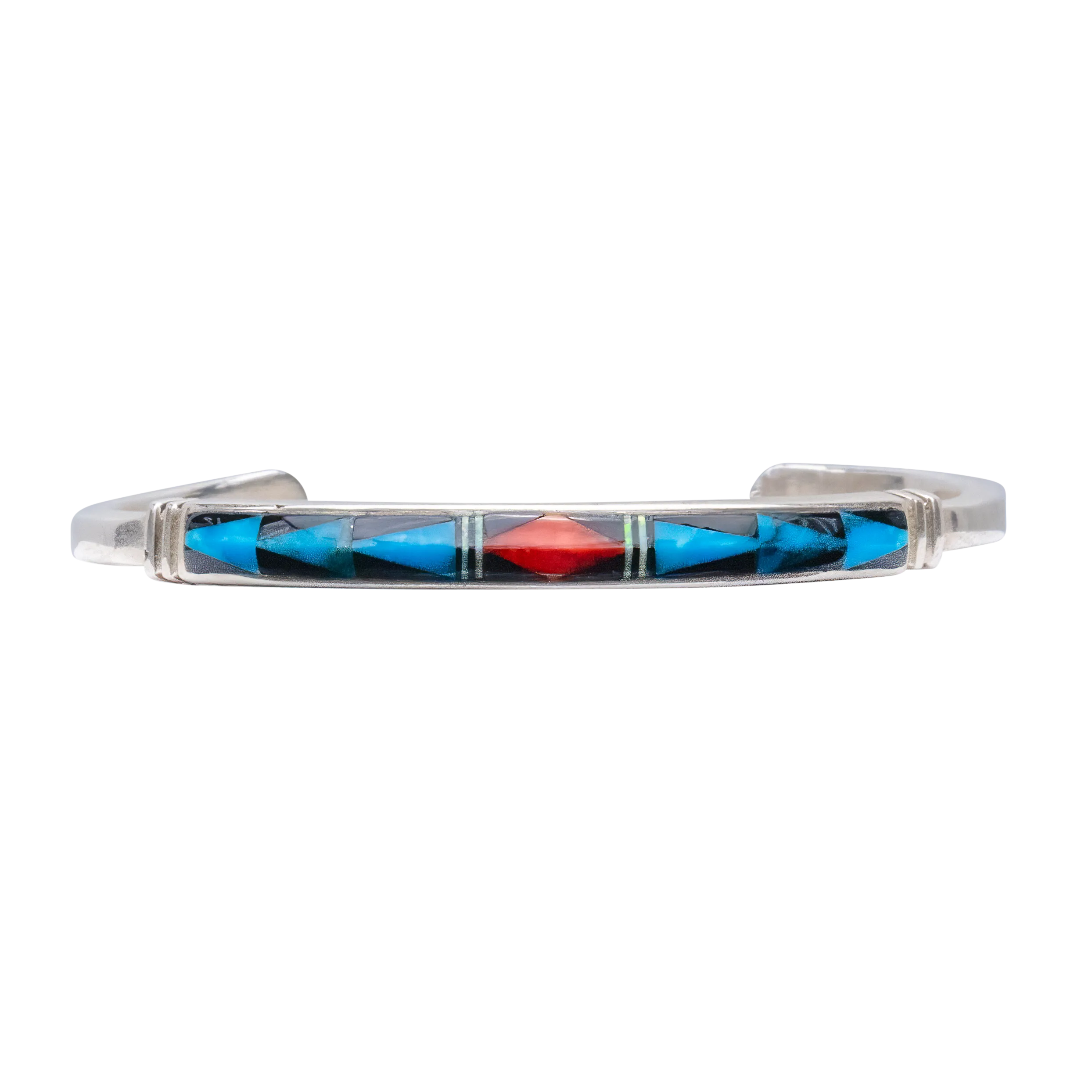 Kingman Turquoise, Black Jade, Opal, & Spiny Oyster Bracelet | Artisan Handmade