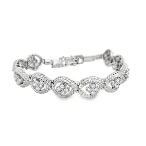 Kirkland Jewelry Estate | 14K White Gold Diamond Add-A-Link Bracelet