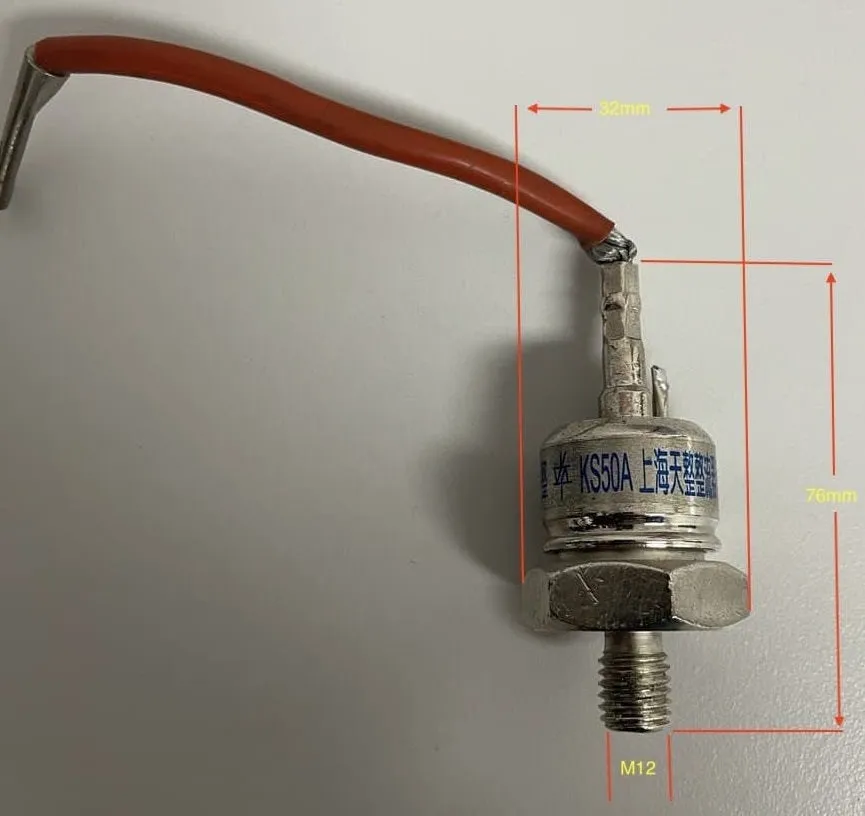 KS50A, Triac 50 Amp, 1600V M12 x 1.75