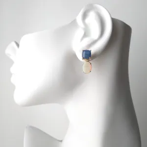 Kyanite with White Opal Separates Earrings