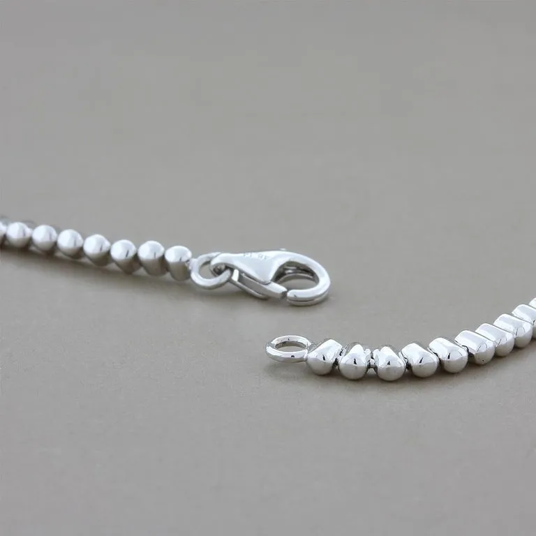 Magnificent Aquamarine Diamond Gold Necklace