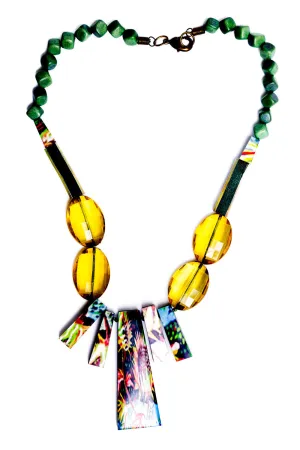 Maria Necklace in Forest Green (b)