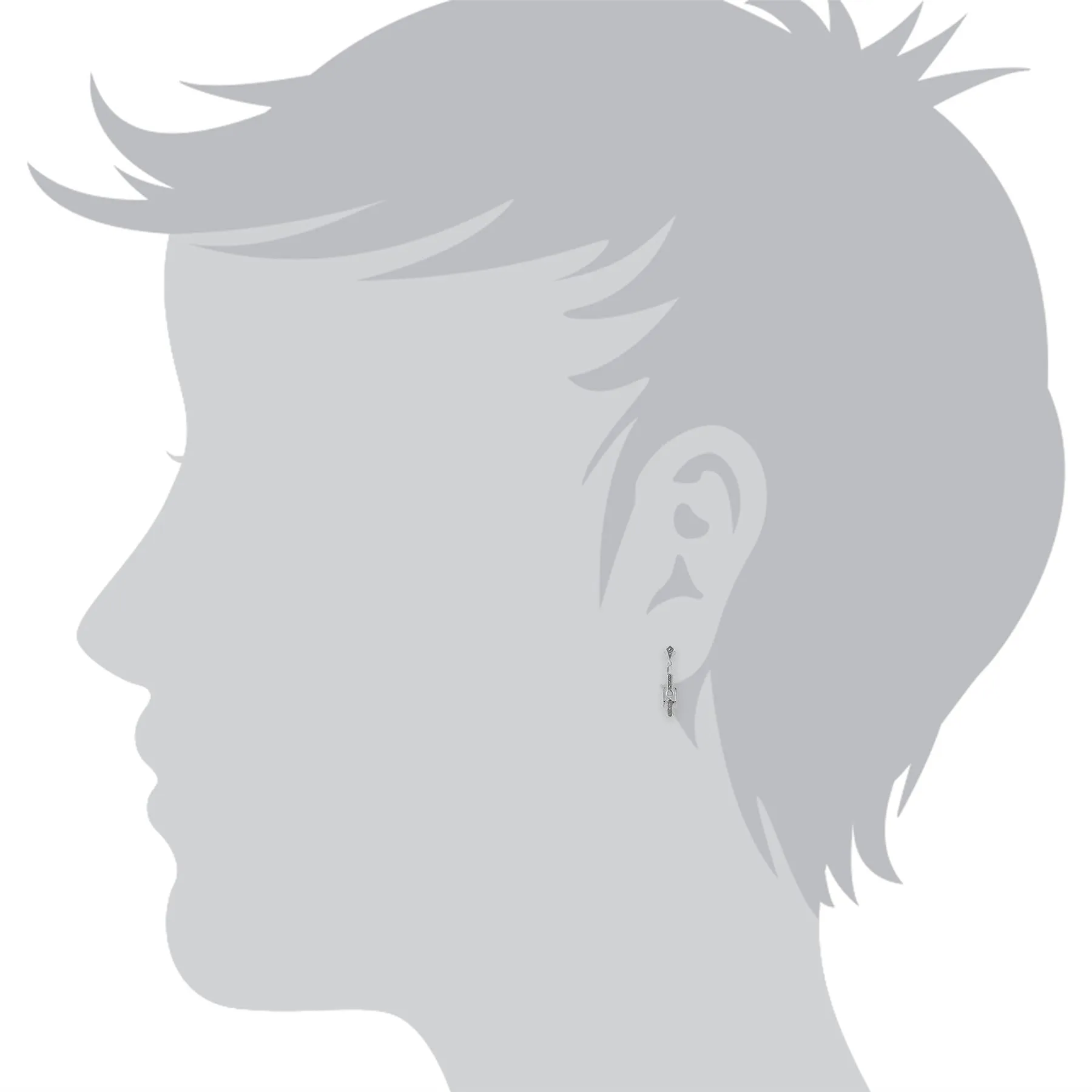 Markasit & Opal Tropfen Ohrringe in Sterling Silber