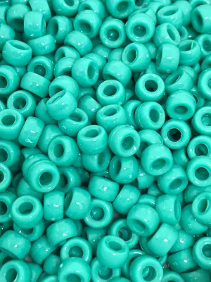 Mini Turquoise Beads, Small Green Pony Beads, Mini Green Barrel Beads for Festival, Colorful Beads for Festival, Green Rave Beads