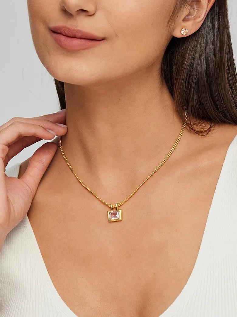 Morganite Double Beaded Necklace