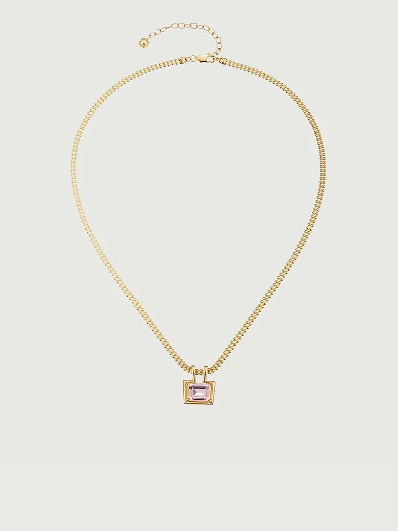 Morganite Double Beaded Necklace