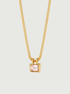 Morganite Double Beaded Necklace