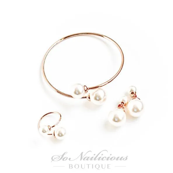 Mother of Pearls Ring - Platinum & Gold - ONLY 1 LEFT!