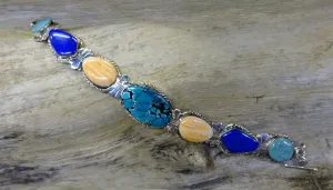 Multi Stone Link Bracelet