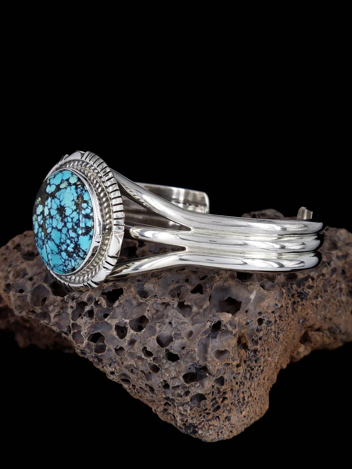 Native American Natural Bao Canyon Turquoise Cuff Bracelet