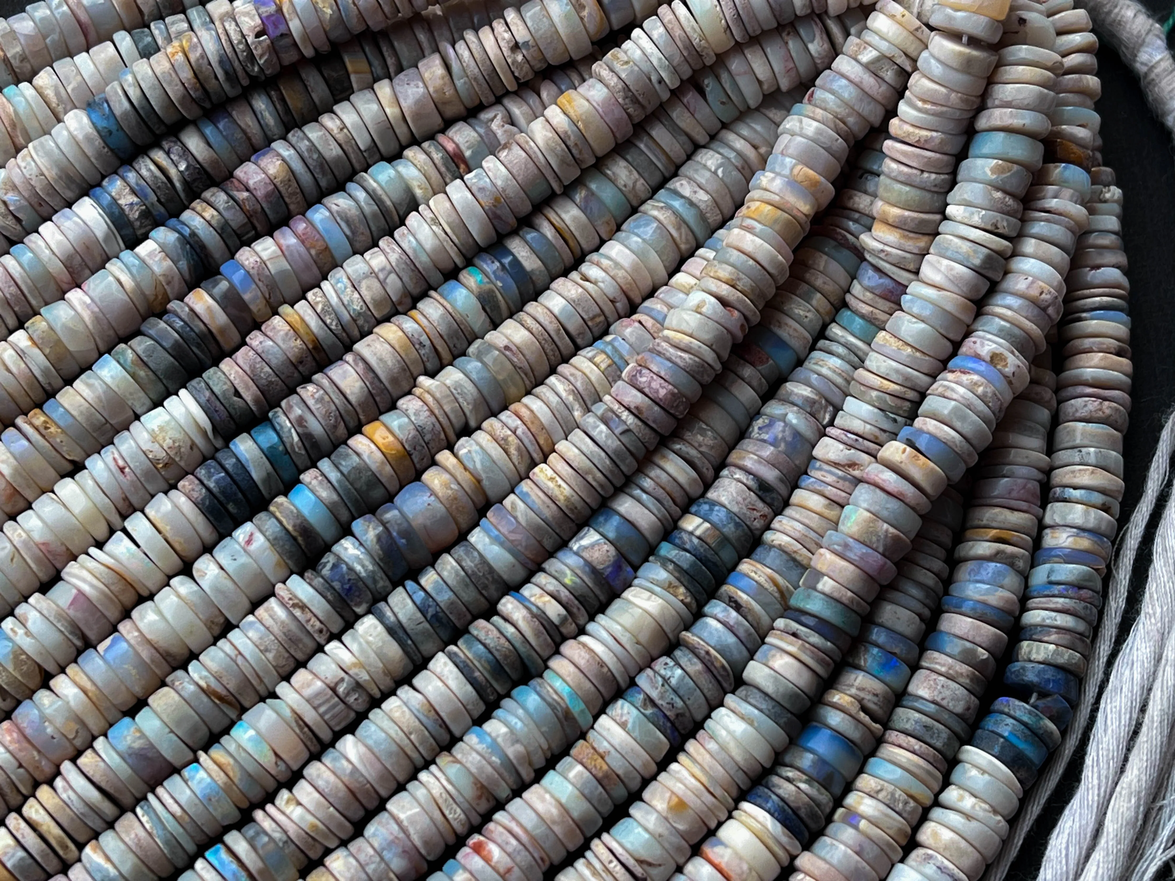 Natural  Australian Opal Smooth Beads