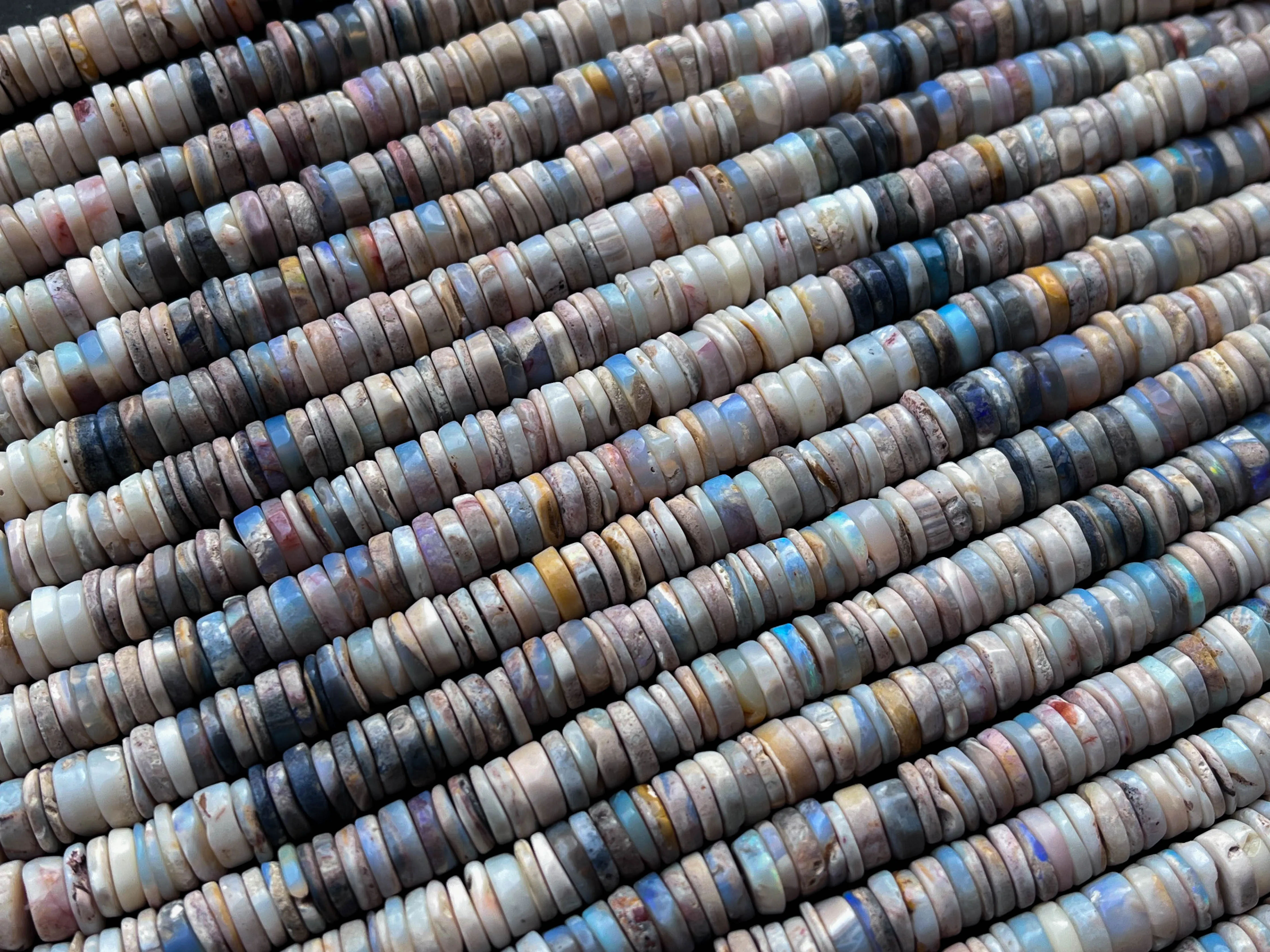 Natural  Australian Opal Smooth Beads