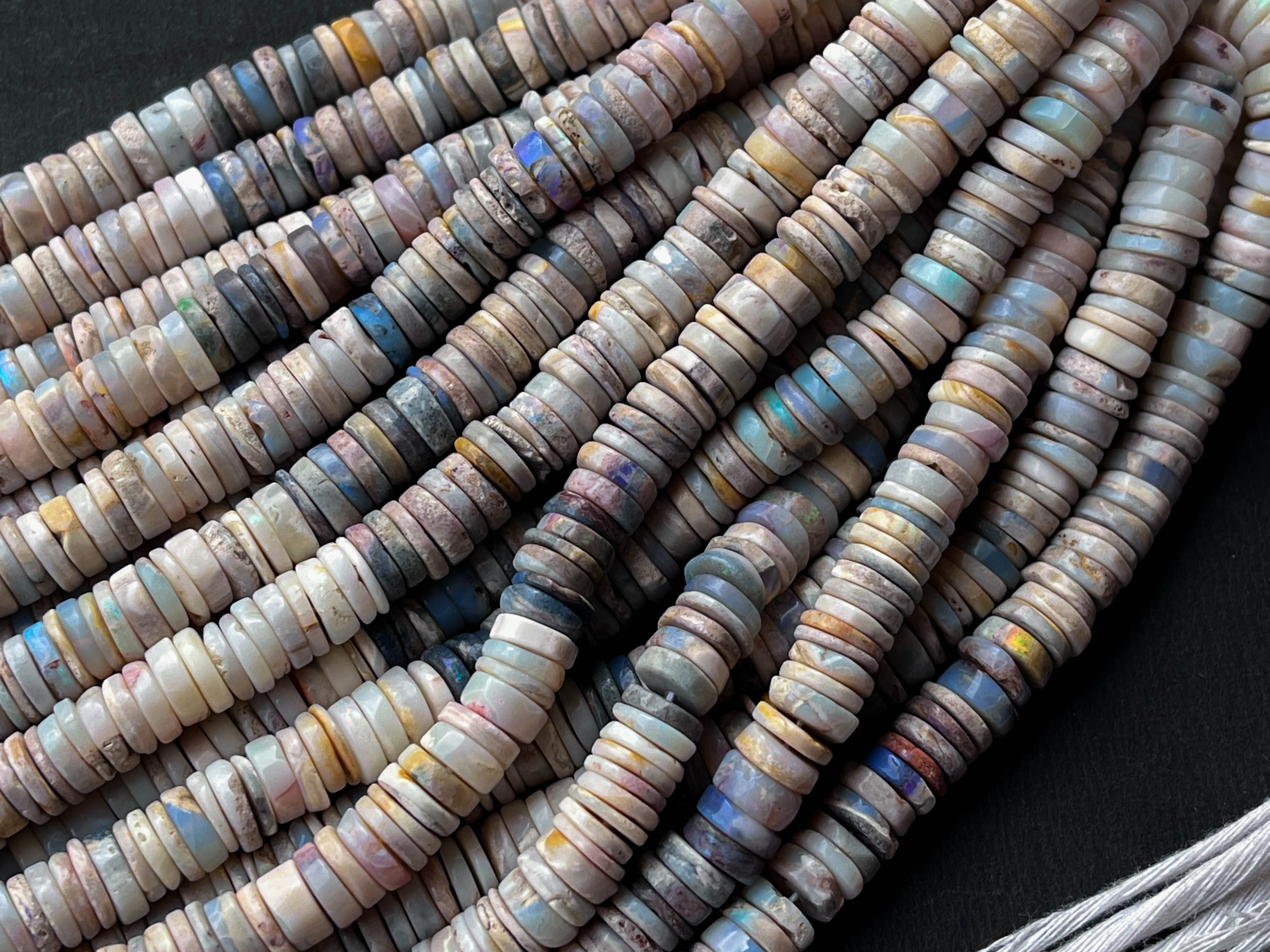 Natural  Australian Opal Smooth Beads