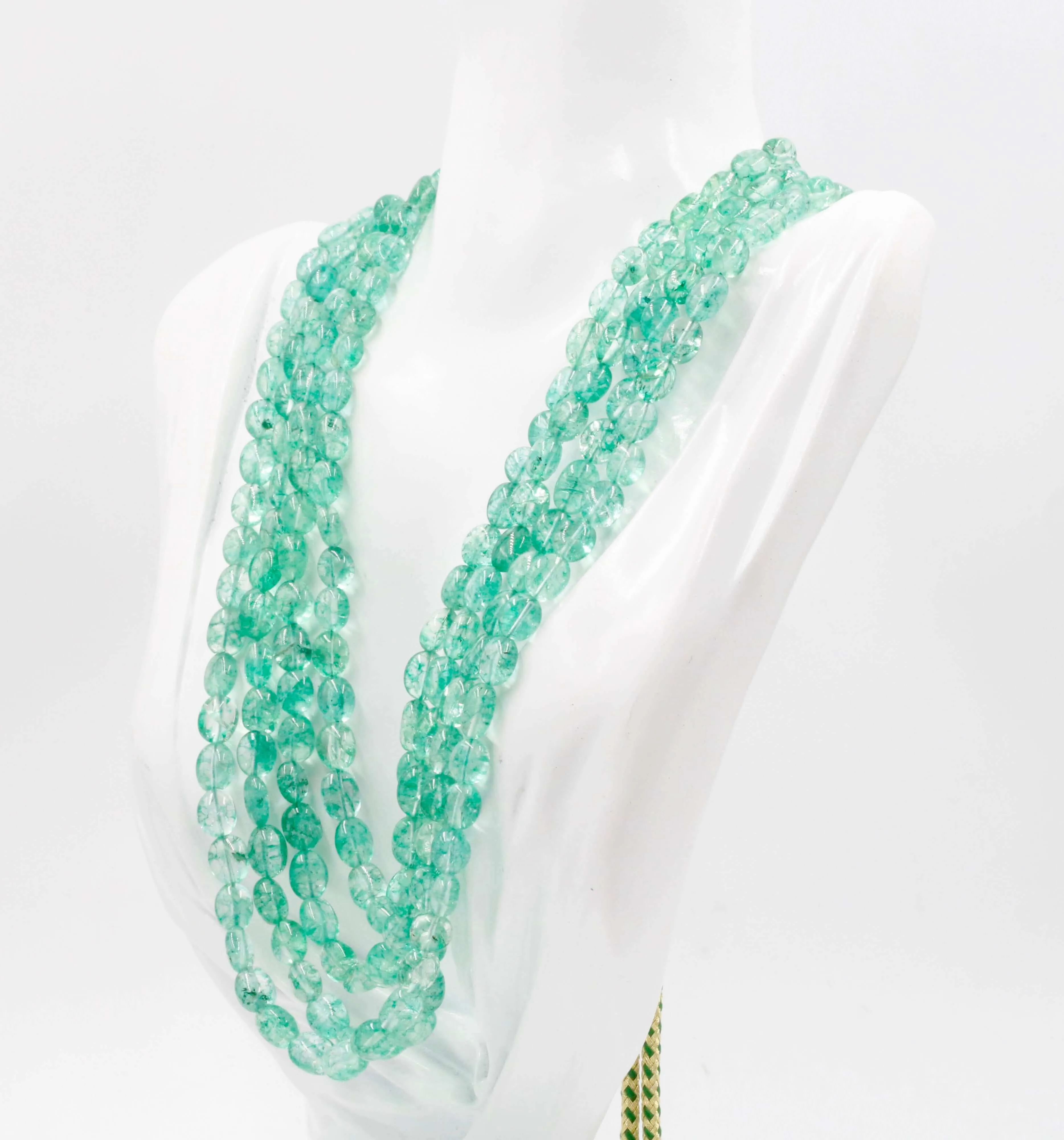 Natural Emerald Necklace Emerald Beryl Necklace Emerald Beaded Necklace Emerald Gemstone Necklace Green Gemstone Indian Necklace SKU 6142955
