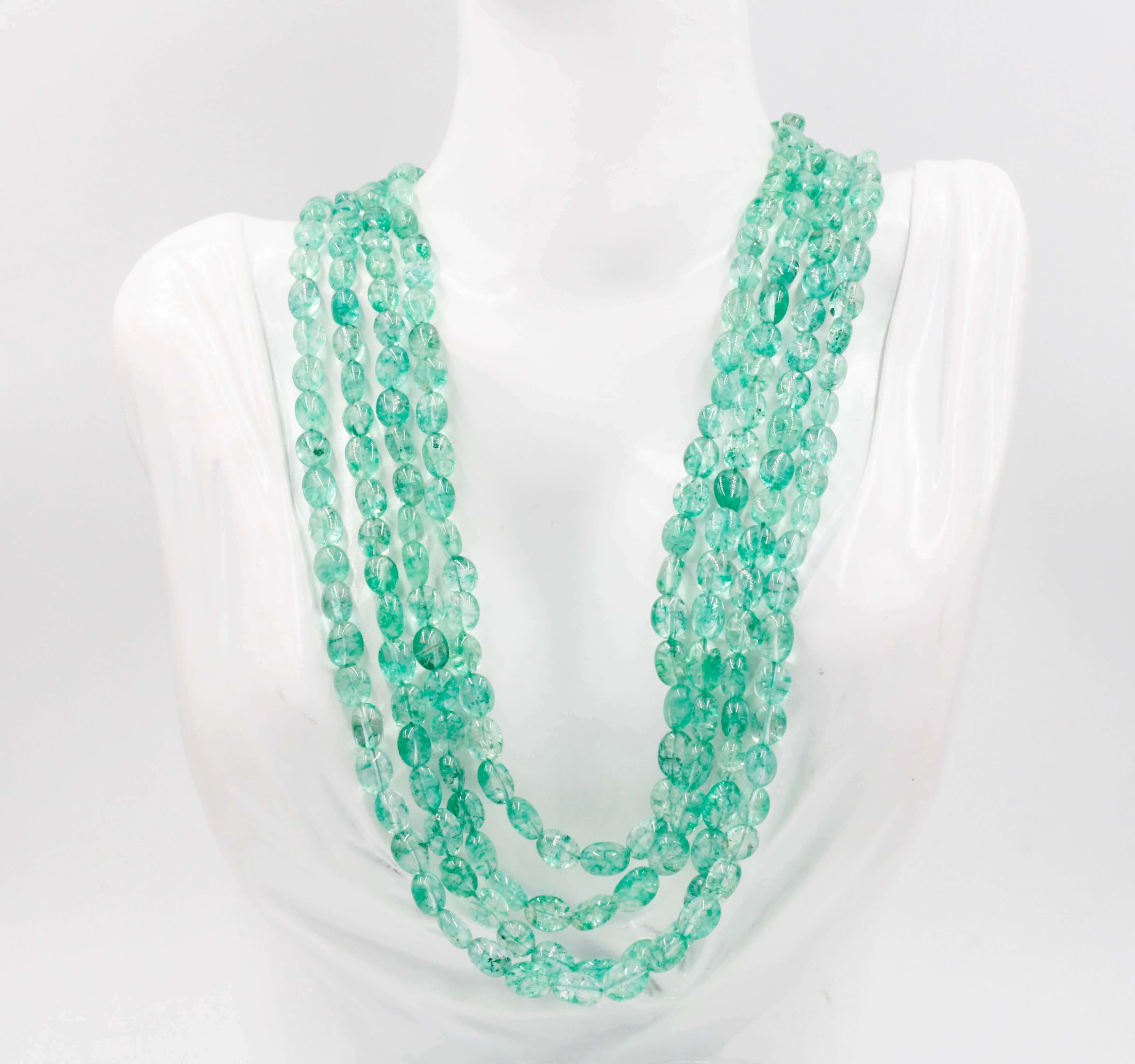 Natural Emerald Necklace Emerald Beryl Necklace Emerald Beaded Necklace Emerald Gemstone Necklace Green Gemstone Indian Necklace SKU 6142955