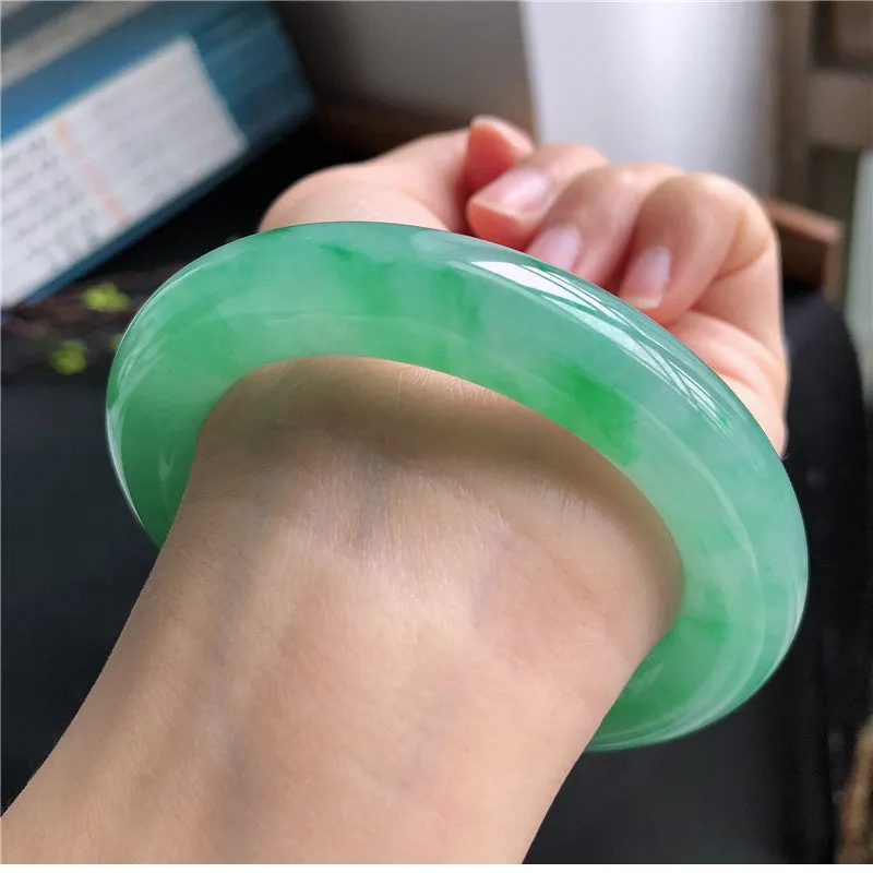 Natural Jade Bangle Jadeite Bangle Internal Diameter 56.9mm A1032206