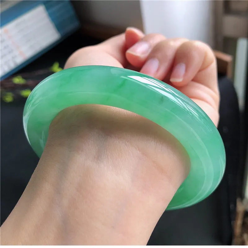 Natural Jade Bangle Jadeite Bangle Internal Diameter 56.9mm A1032206