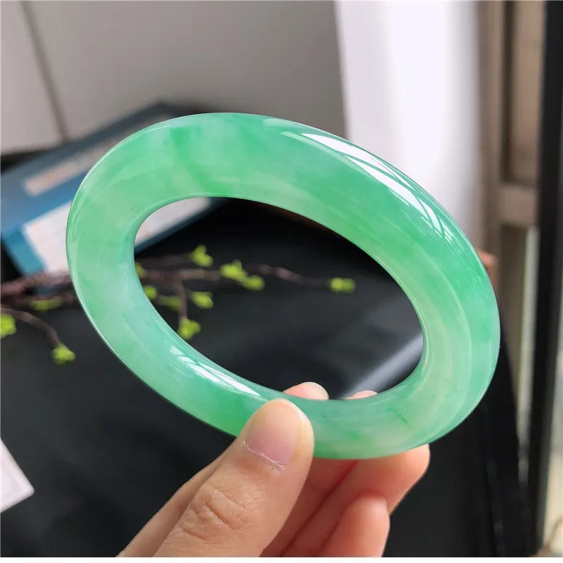 Natural Jade Bangle Jadeite Bangle Internal Diameter 56.9mm A1032206