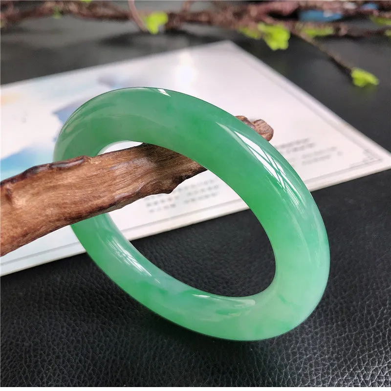 Natural Jade Bangle Jadeite Bangle Internal Diameter 56.9mm A1032206