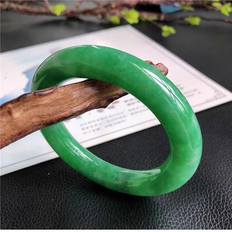 Natural Jade Bangle Jadeite Bangle Internal Diameter 57.7mm B131097