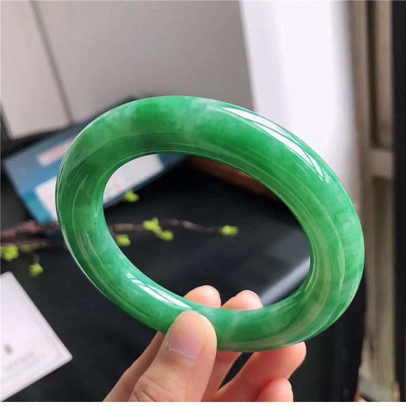Natural Jade Bangle Jadeite Bangle Internal Diameter 57.7mm B131097