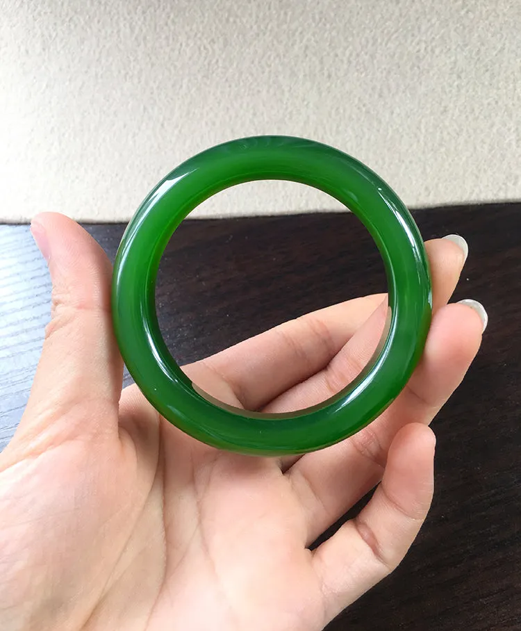 Natural Jade Bangle Nephrite Bangle Internal Diameter 54.1mm NBE048