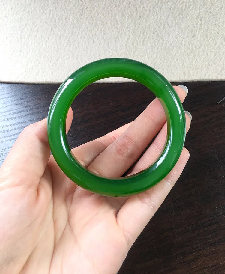 Natural Jade Bangle Nephrite Bangle Internal Diameter 54.1mm NBE048