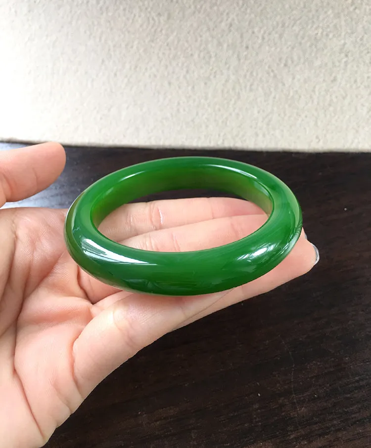 Natural Jade Bangle Nephrite Bangle Internal Diameter 54.1mm NBE048