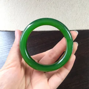 Natural Jade Bangle Nephrite Bangle Internal Diameter 54.1mm NBE048